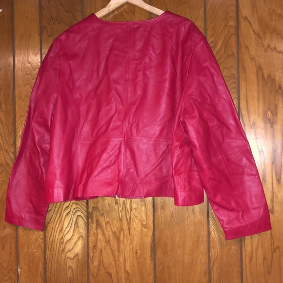 Red leather Jacket - Picture 7 of 7